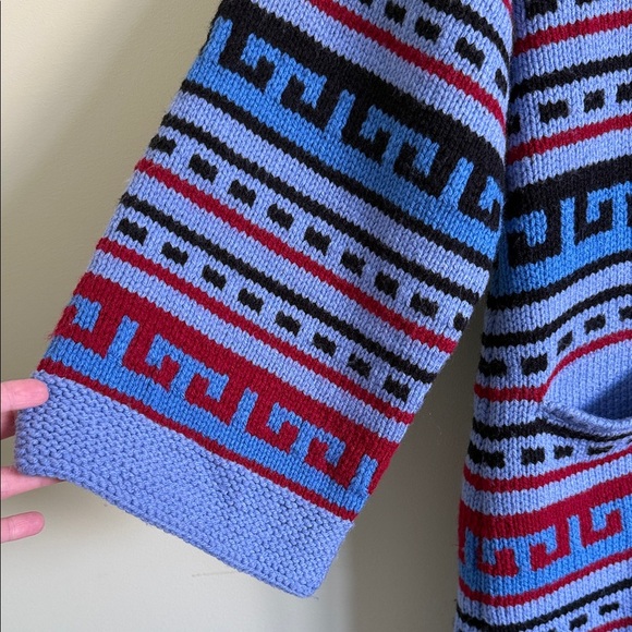 Hand-Knit Kimono Style Long Sweater Jacket Cardigan - Picture 9 of 17